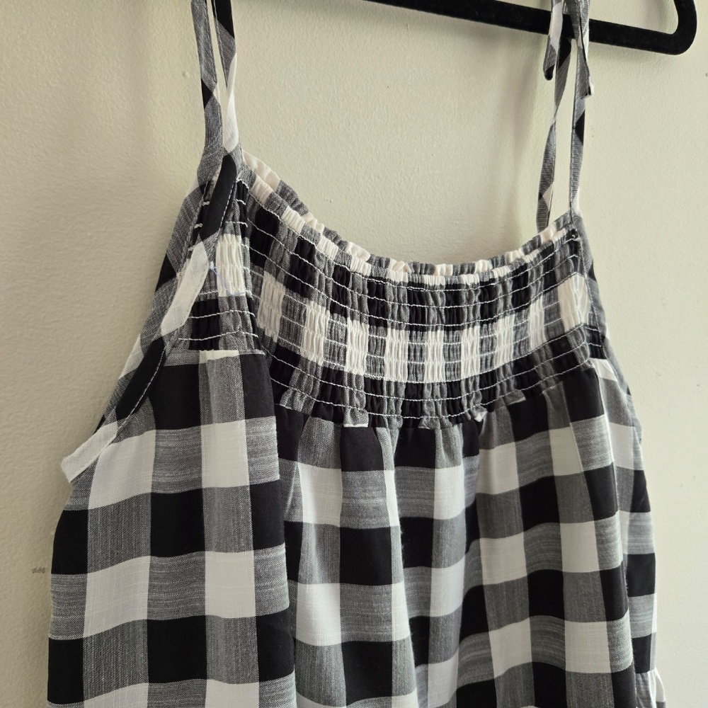 Gingham Ruffle Mini Dress - Picture 4 of 10